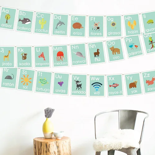 Vista 2 de Children Inspire Design Blue Nature - Impresión artística de 08 x 10 pulgadas, decoración de pared, habitación de niños, decoración de guardería