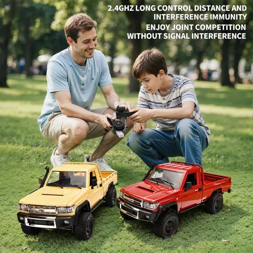 Vista 7 de RZAPE RC Rock Crawler 1/12 RC Crawler Off Road RC Truck 4x4 MN-82 (rojo)