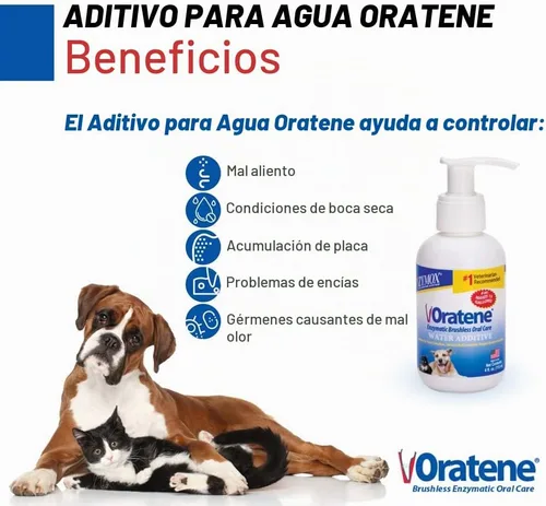 Vista 2 de PET King Brands Zymox Oratene - Aditivo de agua enzimático sin escobillas, 4 onzas
