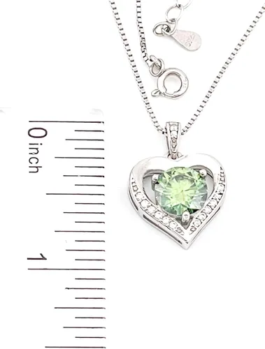 Vista 11 de Hecho a mano de 2.8 quilates de diamantes y rubí natural collar con colgante de corazón para mujer, collar de corazón natural, regalo para ella