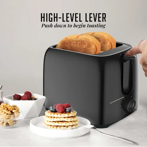 Vista 4 de OVENTE Electric Toaster Machine with 6-Shade Browning Selector Setting, Compact Design and Removable Crumb Tray, 700W Power Perfect for Toasting