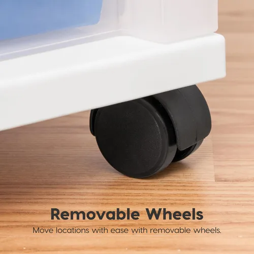 Vista 11 de IRIS USA Organizadores y almacenamiento de plástico para manualidades, carrito de almacenamiento con ruedas para suministros de aula, organizador