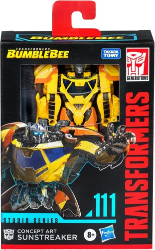 Vista 2 de Transformers Toys Studio Series Deluxe Bumblebee 111 Concept Art Sunstreaker - Figura de acción de conversión de 4.5 pulgadas, 8+