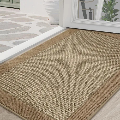 Vista 28 de BEQHAUSE Tapete para puerta interior de 20 x 32 pulgadas, tapete antideslizante para entrada, lavable, resistente a la suciedad, tapete