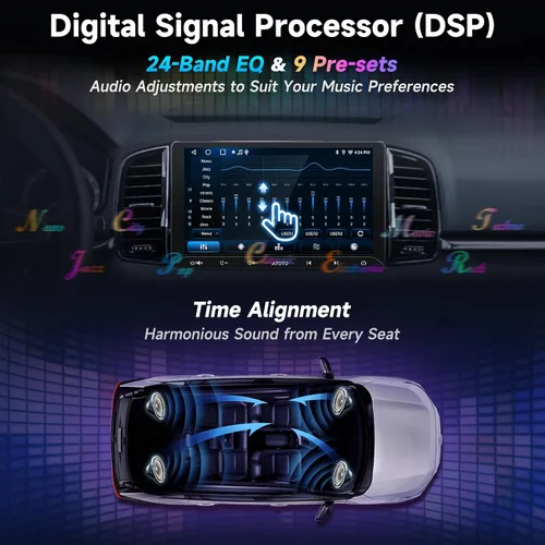 Vista 6 de ATOTOZONE A5L 10.1 pulgadas AI Android Doble DIN Estéreo, radio Bluetooth con CarPlay inalámbrico y pantalla táctil automática Android, WiFi/USB
