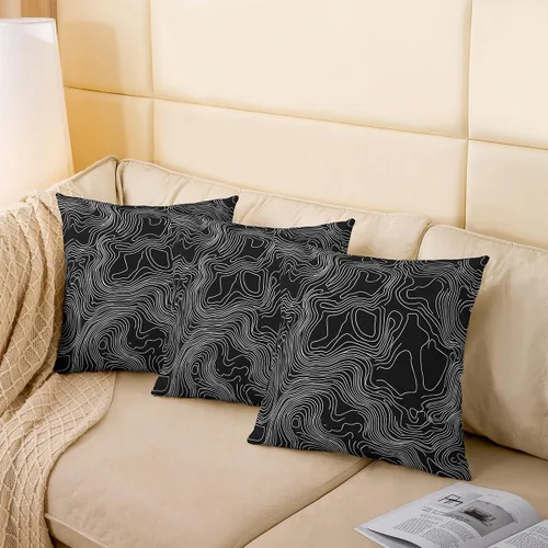 Vista 29 de Guitar Print Double Sides Print Pillow Covers 16"x16",Music Themed Bass Instruments Pillowcase Soft Square Cushion Cases,Rustic Music Score Note