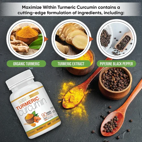 Vista 6 de Curcumina de cúrcuma con piperina 1500 mg, 90
