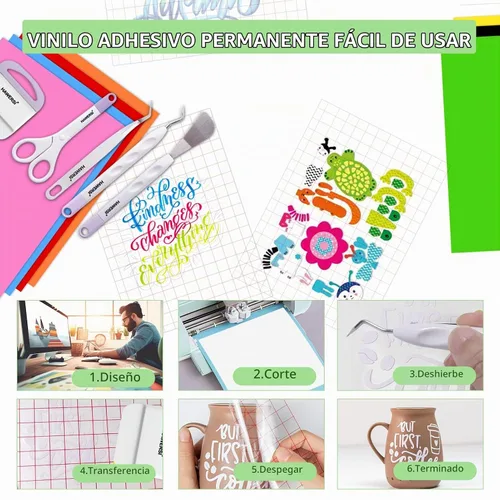 Vista 4 de HAWERSI Ultimate Accessories Bundle compatible con Joy Xtra, Makers y All Explore Air, kit de inicio de manualidades de 79 piezas con vinilo