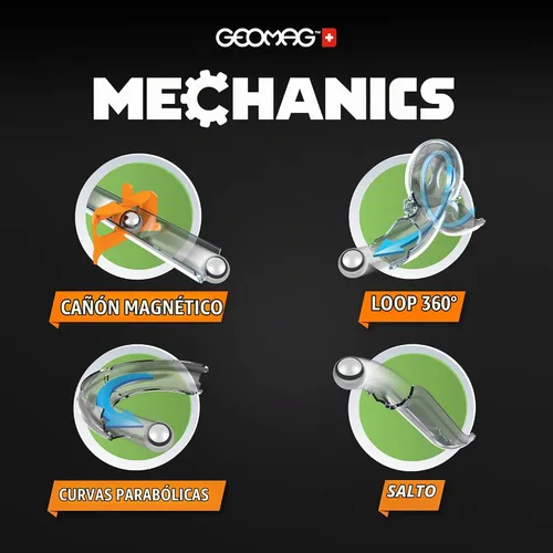 Vista 8 de Geomag Gravity Classic Mechanics - Juguetes magnéticos para niños a partir de 8 años, 153 imanes educativos STEM para niños, bloques magnéticos
