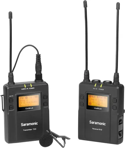 Vista 4 de Saramonic UWMIC9 sistema de micrófono inalámbrico de 96 canales, UHF digital
