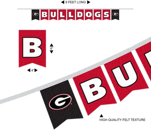 Vista 5 de Banderines de cuerda de Georgia Bulldogs