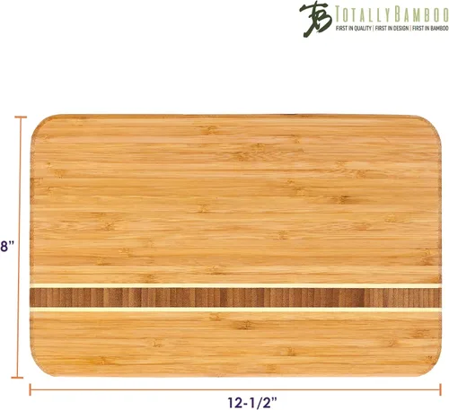 Vista 5 de Totally Bamboo Aruba Tabla de servir y cortar de bambú, 12-1/2" x 8