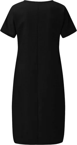 Vista 3 de Linen Dress for Women 2023 Cotton Linen Dresses for Women Spring Summer Casual 34 Sleeve V Neck Midi Beach Dress