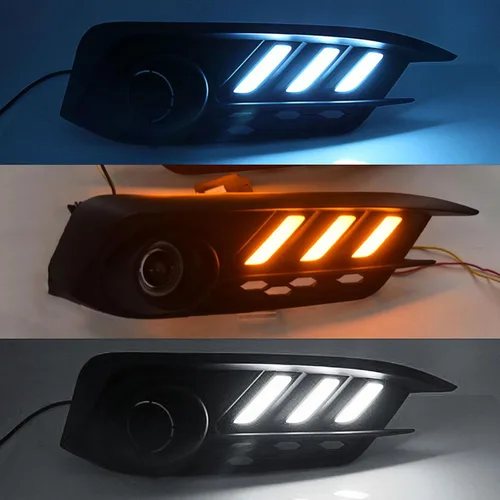 Vista 6 de x xotic tech Cubierta de bisel de luces antiniebla LED para parachoques delantero, compatible con Honda Civic 10ª generación 2016-2018 2/4 puertas