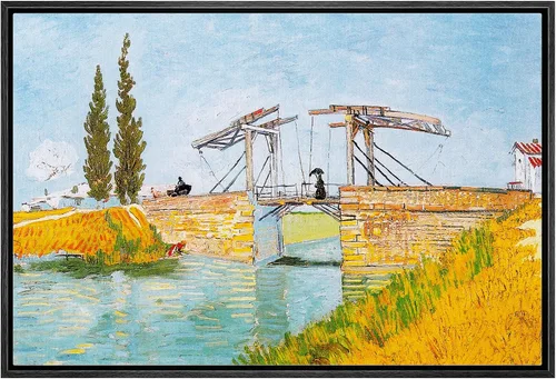Vista 62 de Van Gogh - Lienzo con diseño giclée de olivos con cielo amarillo y sol, arte de pared de galería, estirado y enmarcado, listo para colgar, 24 x 36