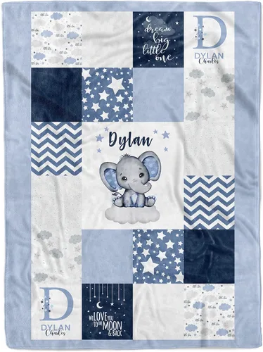 Vista 19 de MDPrints Mantas Personalizadas con Oso para Bebés Niños, Regalos Personalizados para Bebés con Nombre, Mantas Personalizadas para Bebés, Regalo