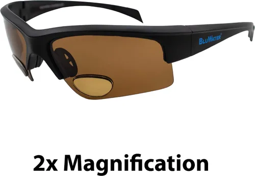 Vista 9 de Global Vision BluWater - Lentes de sol bifocales polarizados para hombres y mujeres, lentes de pesca con bifocales +2.0 de aumento con montura negra