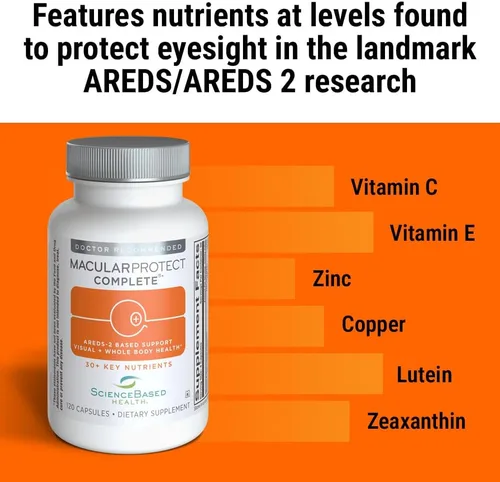 Vista 3 de ScienceBased Health MacularProtect Complete - Suplemento de salud ocular AREDS 2 y multivitamínico diario - Más de 30 nutrientes con luteína