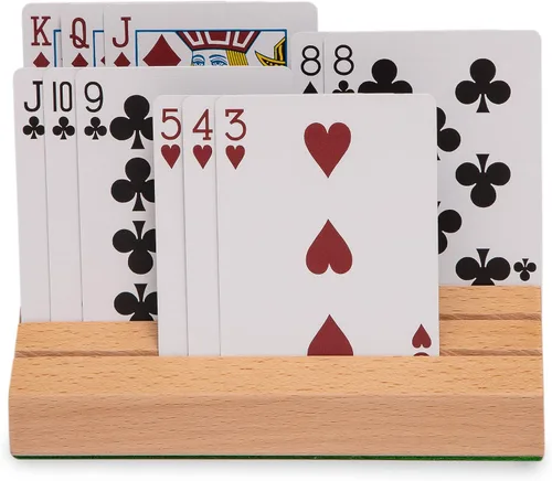 Vista 2 de Black long Di fang Tamaño estándar de haya sólida jugando titular-2 piezas de almacenamiento de tarjetas