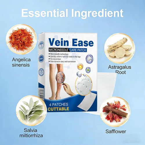 Vista 4 de Vein Ease Microdarts - Parche para el cuidado de las venas varicosas, 2 cajas para tratamiento profesional de venas varicosas para piernas, parche