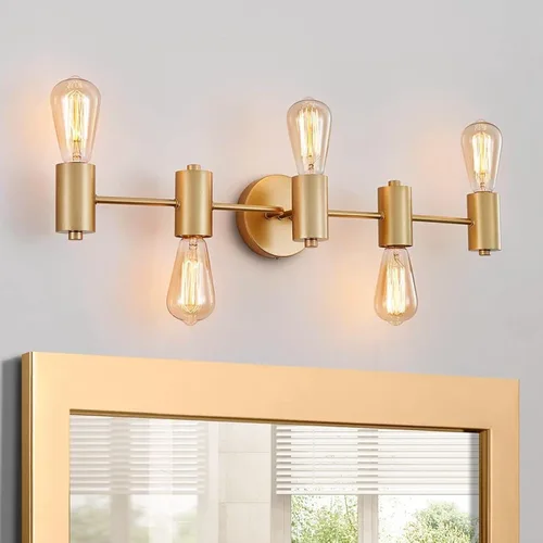 Vista 13 de WUZUPS Lámpara colgante de 5 luces, pantalla de vidrio blanco esmerilado con iluminación de techo de grano, elegante accesorio moderno para baño