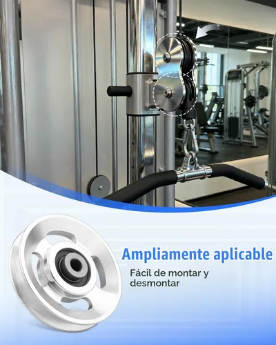 Vista 6 de Rueda de polea de cable de aleación de aluminio apta para equipos de gimnasio en casa, accesorios de extracción de máquina de ejercicios, 6