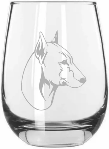 Vista 261 de Shar Pei (chino) - Vaso de vino sin tallo grabado para perro, 15.25 onzas