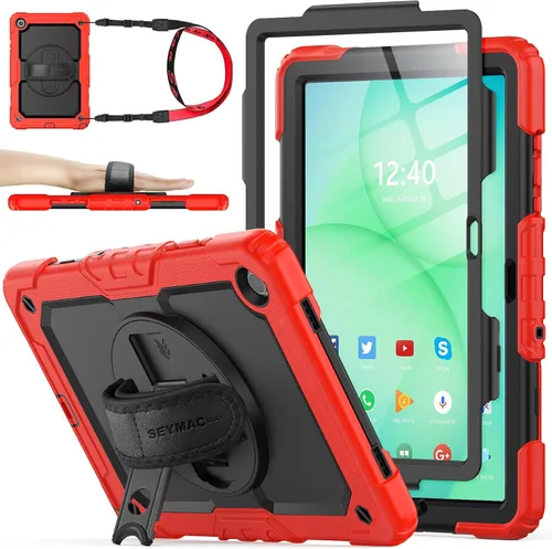 Vista 26 de SEYMAC stock Funda para Samsung Galaxy Tab A8 de 10.5 pulgadas, funda de protección contra caídas de cuerpo completo con protector de pantalla