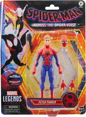 Vista 2 de Marvel Legends Series Peter Parker, Spider-Man: Into The Spider-Verse Figura de acción coleccionable de 6 pulgadas