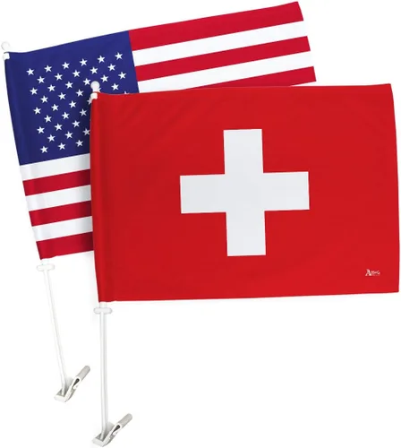 Vista 156 de Paquete de bandera de coche de la Copa del Mundo 2022 de Gales, bandera americana para carros, decoración de automóviles, pancarta pequeña