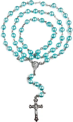 Vista 27 de First Communion Rosarys for Girls and Boys, RosaryBeads Catholic for Men, Women, Rosary Necklace as Gifts for Mother, Grandmother, Elders
