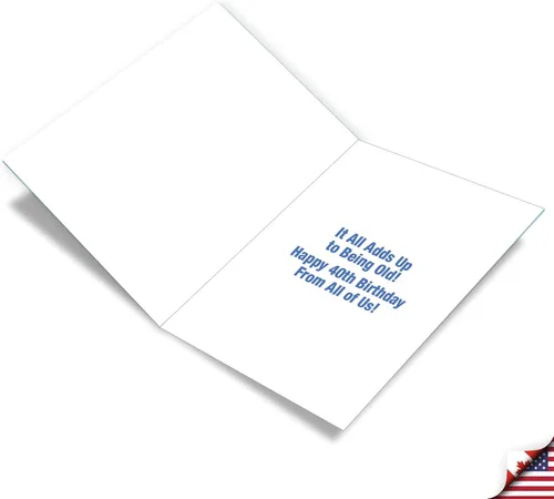 Vista 2 de NobleWorks - Tarjeta de felicitación de cumpleaños 40 jumbo (8.5 x 11 pulgadas) - Tarjeta divertida para niños de 40 años, tarjeta de notas de hitos