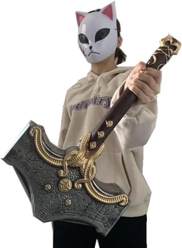 Vista 3 de damdos Accesorios de cosplay de Halloween para hacha de guerra de Dios de espuma Leviatán Kratos hachas arma regalos de cumpleaños