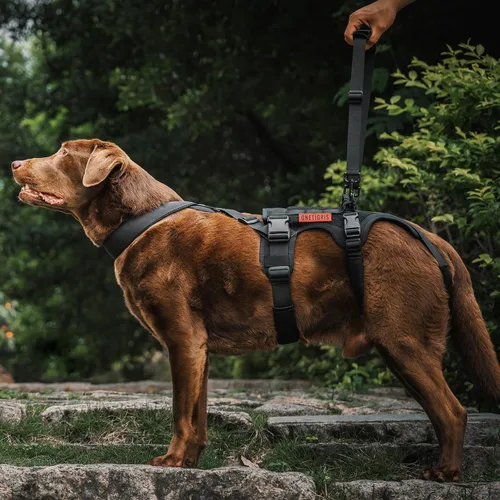 Vista 7 de OneTigris Arnés de soporte para perros para patas traseras, arnés de elevación para perros grandes, patas traseras, soporte de cadera para perros