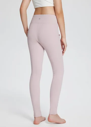 Vista 2 de baleaf Leggings con forro polar para niñas, repelentes al agua, cintura alta, pantalones atléticos cálidos para invierno, senderismo, correr, yoga
