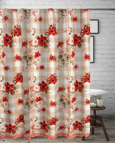 Vista 12 de Greenland Home Fashions Cortina de ducha de tela Sensations, decoración elegante para el baño, lavable a máquina, 72 pulgadas x 72 pulgadas, Atlantis