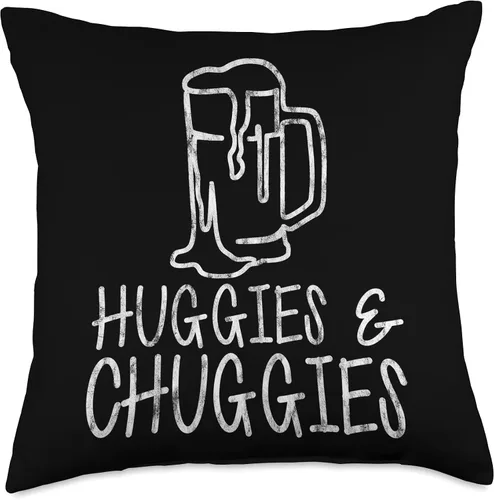 Vista 5 de Huggies n Chuggies Huggies and Chuggies-Throw - Almohada de 16 x 16 pulgadas, multicolor