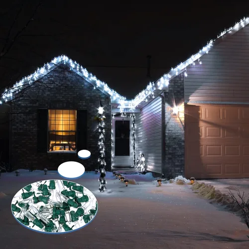Vista 6 de Remagr 60 bombillas LED de repuesto para Navidad, mini gran angular, luz de árbol de Navidad, cadena de luz para exteriores, repuesto