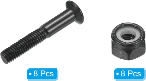 Vista 3 de PATIKIL Kit de herramientas para monopatín, tornillos de montaje de 1.22 pulgadas, juego de tuercas para Longboard Cruiser, color negro