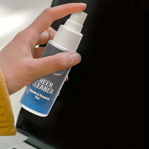 Vista 7 de Botella de spray limpiador de pantalla con paño de microfibra para dispositivos electrónicos (1.70 onzas), ideal para portátiles, computadoras