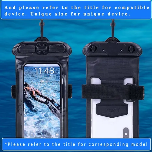 Vista 4 de Funda de la funda, compatible con Tecno CAMON 18 Premier negro impermeable bolsa seca (no película protectora de pantalla)