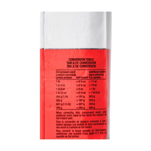 Vista 2 de SAF - Levadura instantánea roja para hornear pasteles, pan y masa, 1 libra (1 paquete)