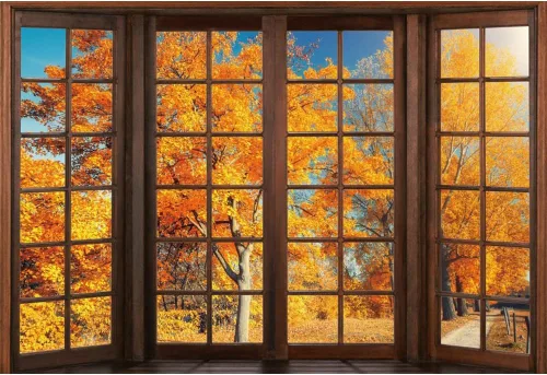 Vista 18 de Telón de fondo de otoño de 5 x 3 pies para sesión de fotos, tablero de madera de otoño para fotografía, decoración de pared de Acción de Gracias