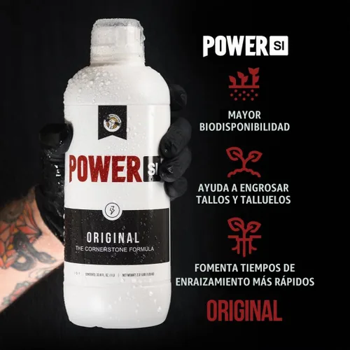 Vista 4 de PowerSI - Suplemento de sílice original de 1 litro, aditivo de fortalecimiento vegetal con ácido monosilícico, mejora la absorción de nutrientes