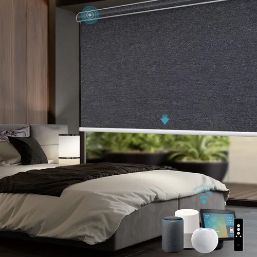 Vista 20 de SmartWings Persianas motorizadas con control remoto para ventanas, persianas enrollables Matter 100% opacas, automáticas, eléctricas inteligentes