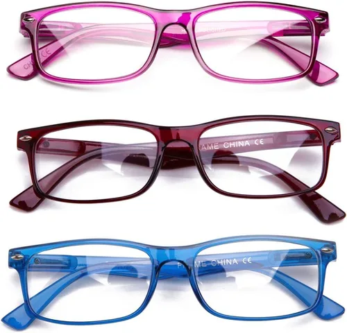 Vista 7 de Newbee Fashion Lentes transparentes Marco Rectángulo Marco Sin Prescripción Falso Gafas Paquete de 2 bambú negro y marrón