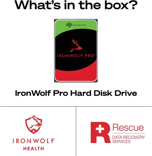 Vista 3 de Seagate IronWolf Pro, 12 TB, Enterprise NAS HDD interno - CMR 3.5 pulgadas, SATA 6 Gb/s, 7.200 RPM, caché de 256 MB para almacenamiento conectado a