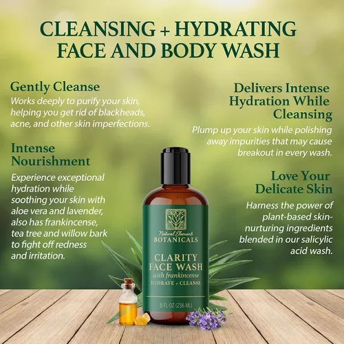 Vista 6 de Jabón facial y corporal con incienso, aloe vera y ácido salicílico Calmante, calmante, antienvejecimiento, limpiador facial diario Cuidado