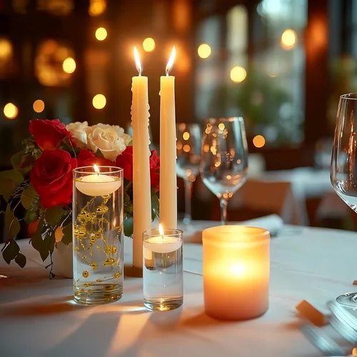 Vista 8 de UDU Juego de 12 jarrones de vidrio para centros de mesa con 24 velas flotantes blancas, 80000 llenadores de jarrones, 6 cuerdas de perlas, fiesta