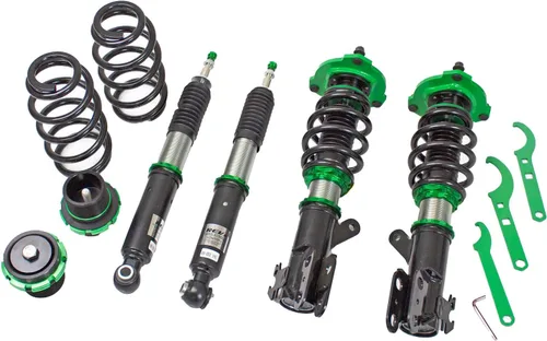 Vista 9 de Rev9 R9-HS2-023_1 Hyper-Street II Kit de bajada de suspensión de coilover, amortiguador monotubo con ajuste de rebote de 32 clics, longitud completa